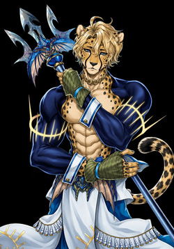 Poseidon and Sasaki Kojiro as Cheetah and Tanuki Furries Edits
