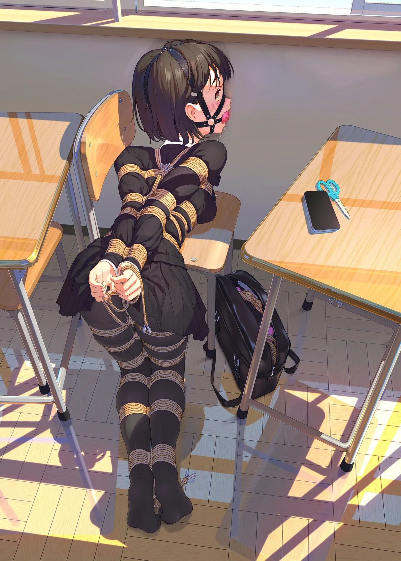 Let's get tied up! Koori - after school self bondage | Давайте свяжемся! Коори - Самосвязывание после уроков page 2 full