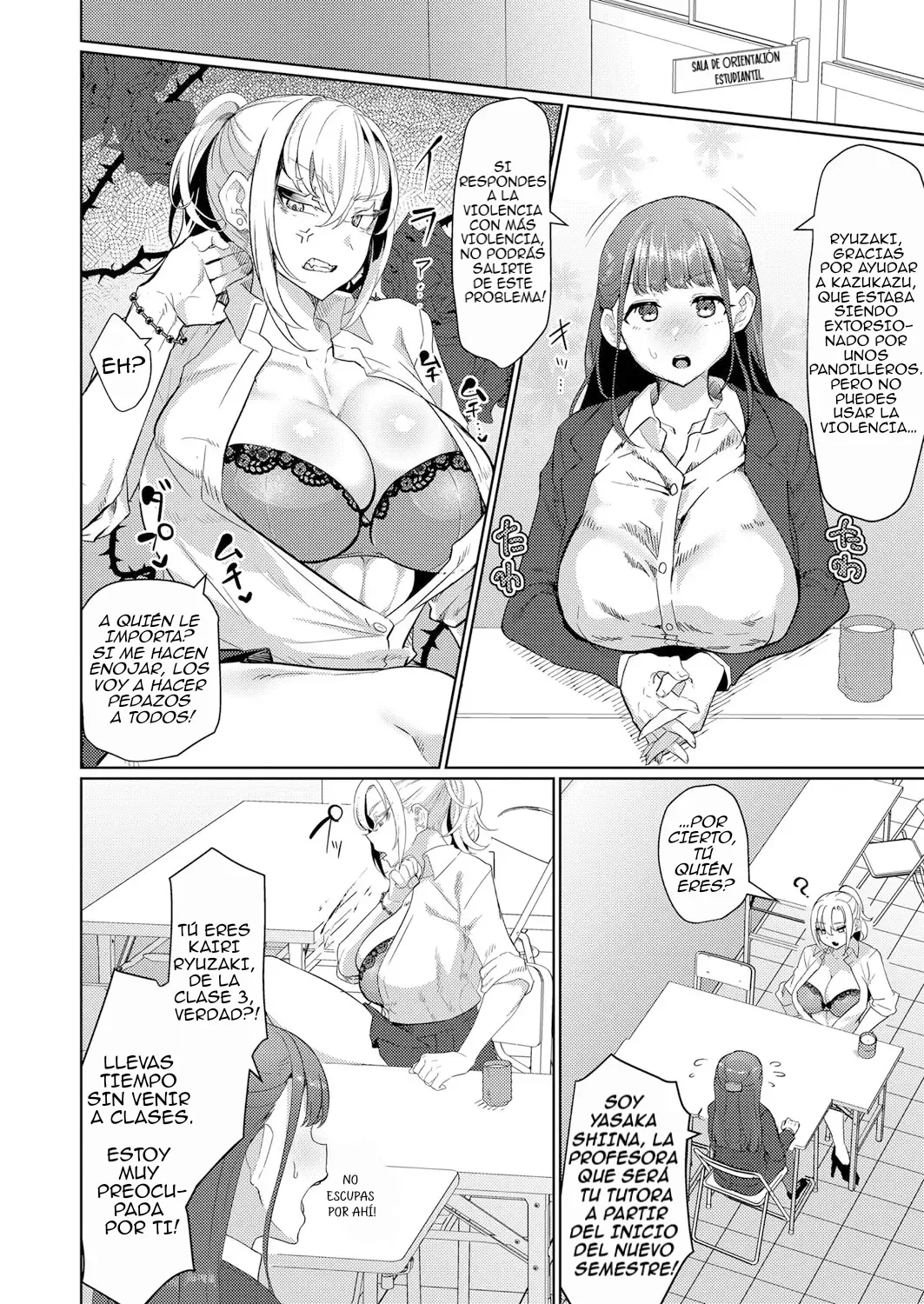 Futanari Bakukon Shinmai Kyoushi Ai to Honoo no Ero Niku Yankee Netsu Ketsu Shidou ~Muchi na Mesu Koso Seidai ni Ike~｜Guía Erótica de Amor de Carne Yankee Apasionada ~Las Hembras Ignorantes Deben Ser Folladas como es Debido~ page 2 full