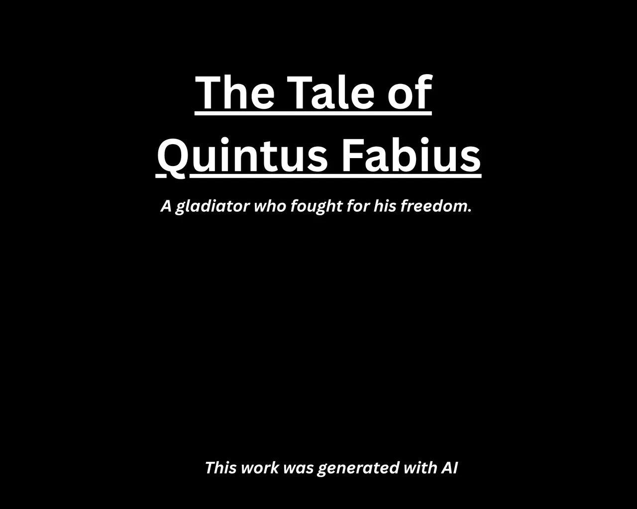 The Tale of Quintus Fabius - AI Generated - *Guro Warning* page 1 full