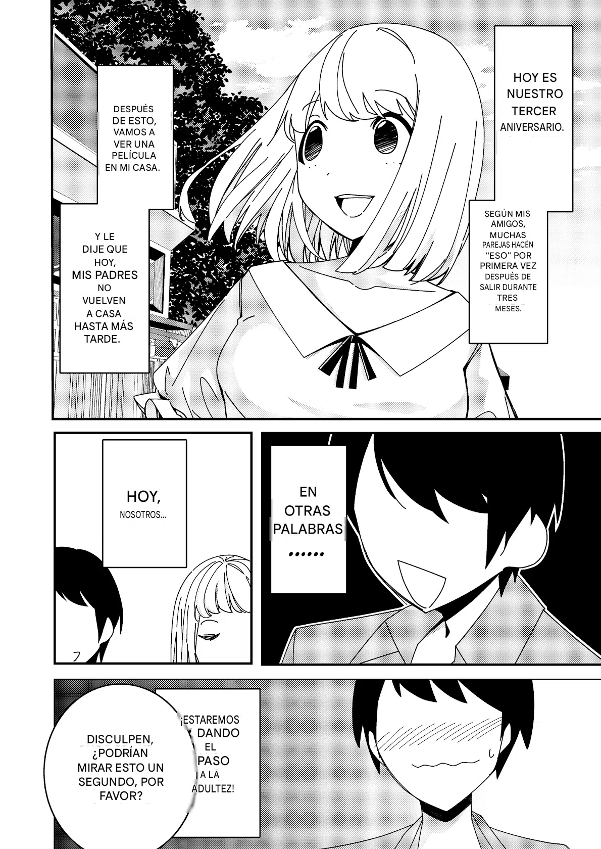Saimin Appli de! ~Tsukiatte 3-kagetsu Hatsu Ecchi Mokuzen no Couple ni Ecchi no Shikata o Oshiete Mita~ Español page 3 full