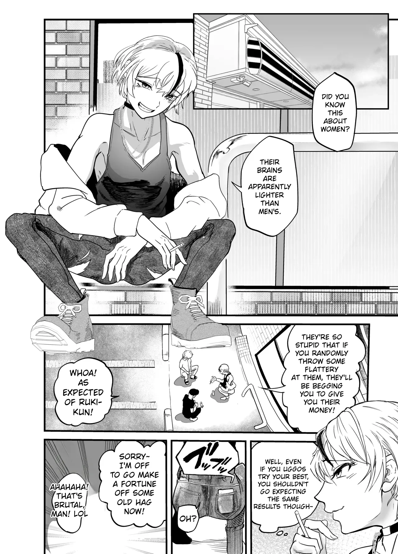 Josei Besshi-kun Futanari Haiboku Katei page 5 full