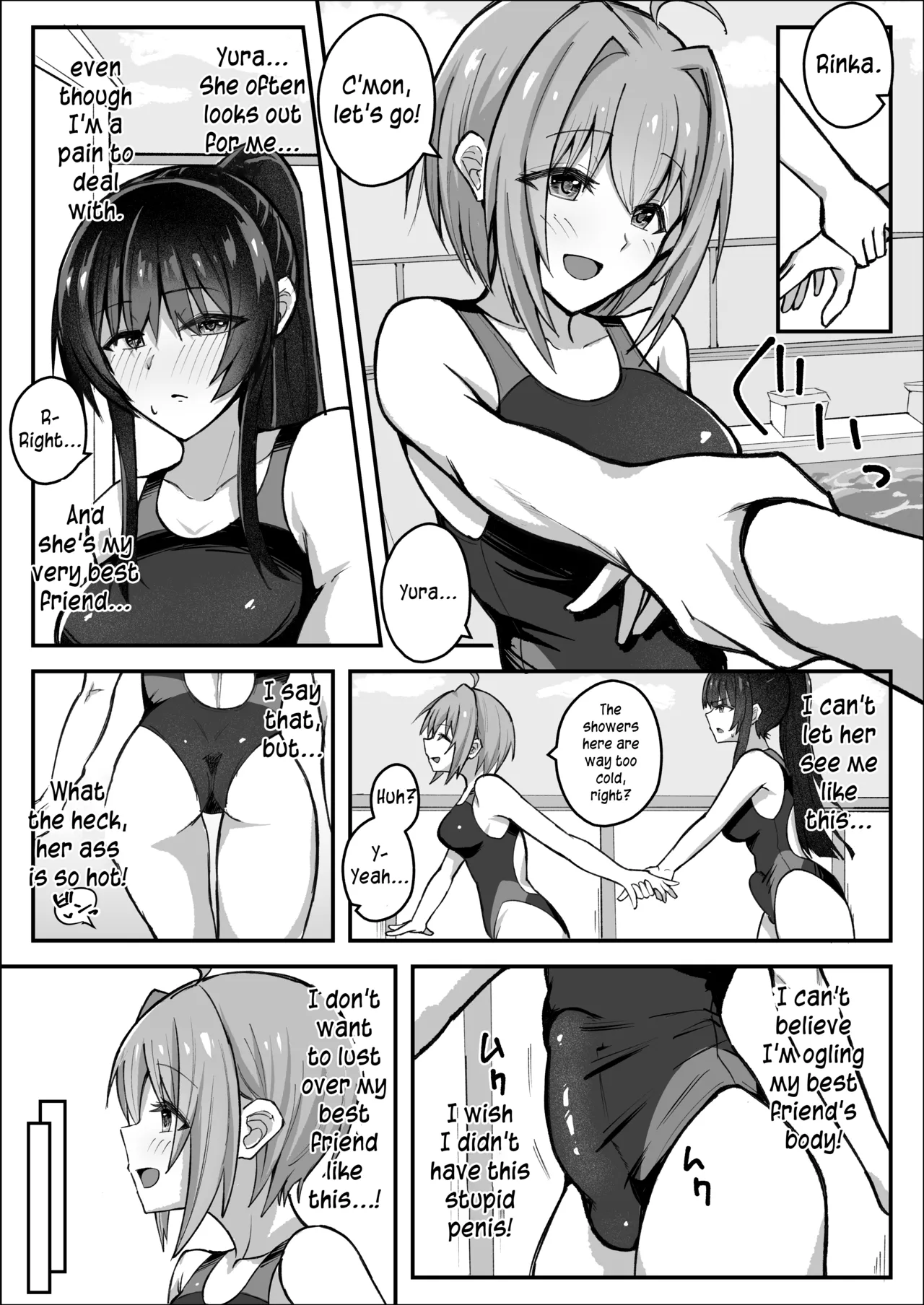 Futanari iinchou wa tomodachi ni yokujou shitakunai! | The Futanari Class President Doesn't Want to Give In! page 7 full