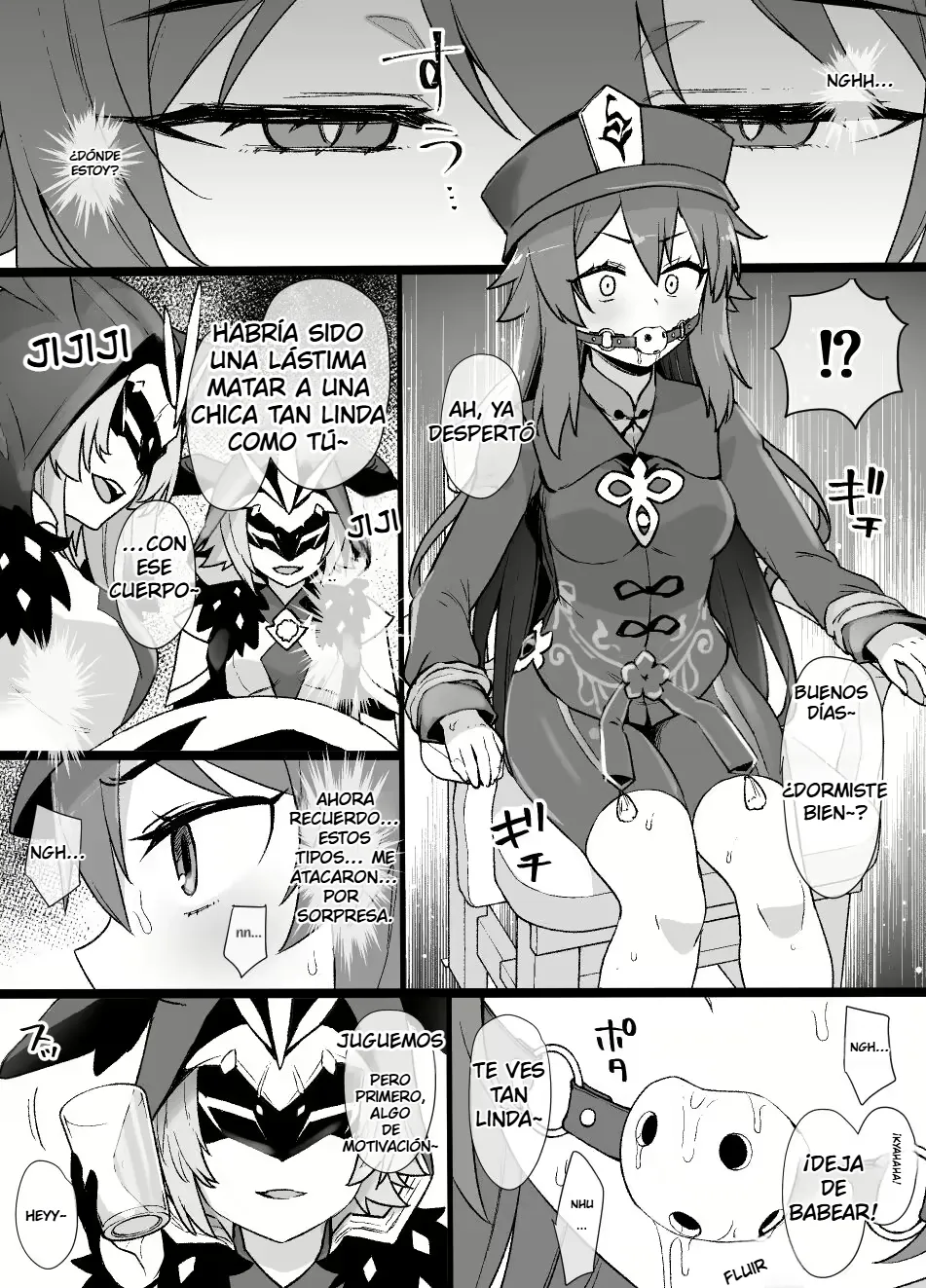 Genshin Impact Hu Tao Chikubi Zeme Manga page 1 full