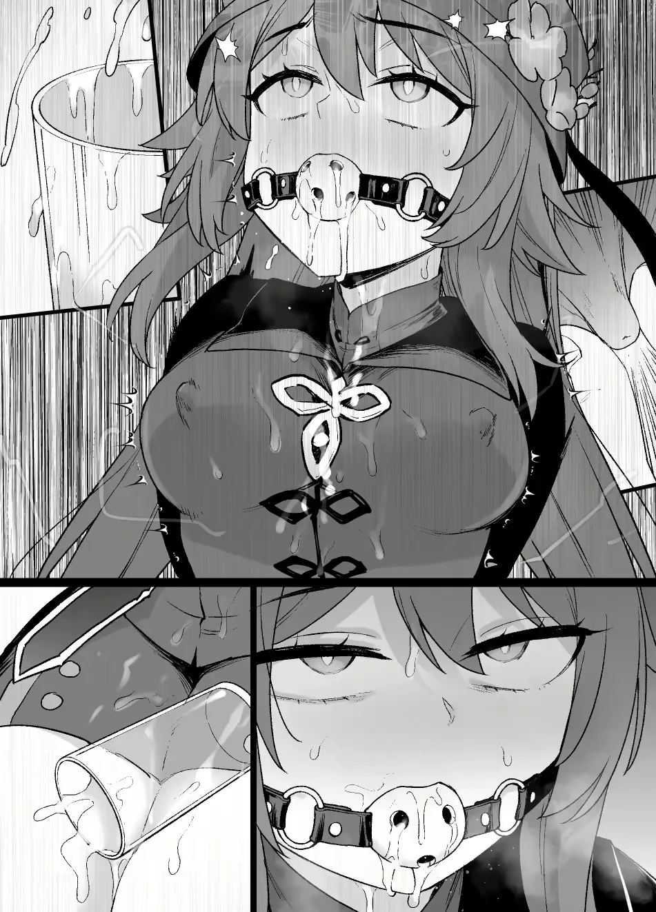Genshin Impact Hu Tao Chikubi Zeme Manga page 10 full