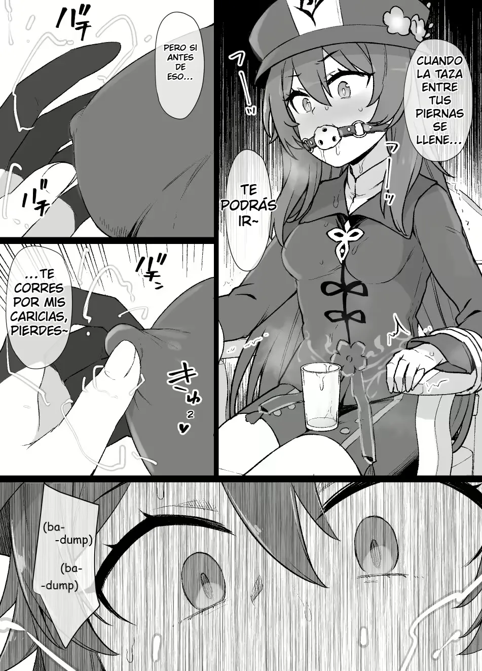 Genshin Impact Hu Tao Chikubi Zeme Manga page 2 full