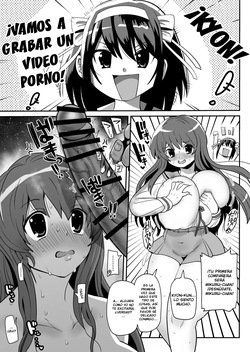 Kyon y Mikuru graban un video porno