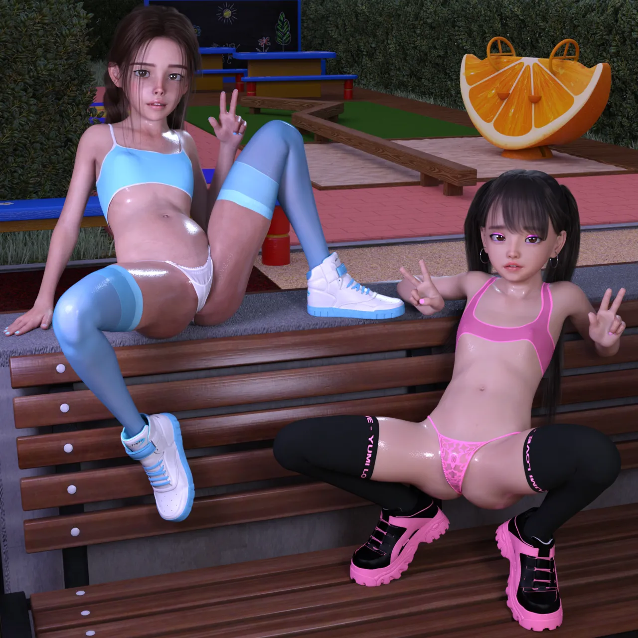 Paula &amp; Yumi Big Dildo page 1 full