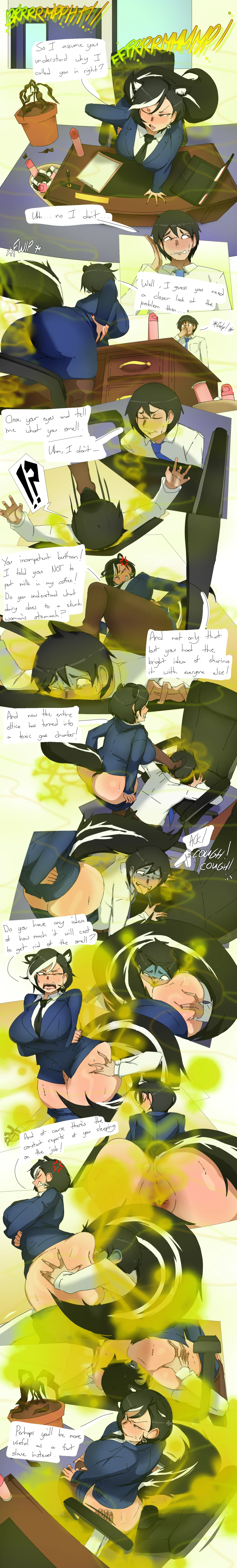 Skunk Girl Office Ladies Farting page 6 full