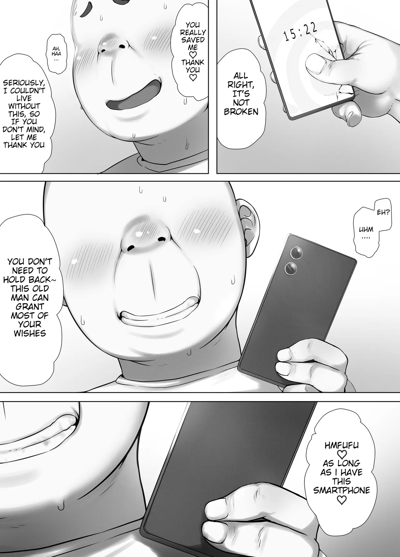 Saimin Oji-san no Ongaeshi Saimin Oji-san wa Smapho o Hirotte Moratta Orei ni Otokonoko no Akogare no Onee-san o Saimin Mesu Dorei ni Shite Agemashita to sa page 4 full