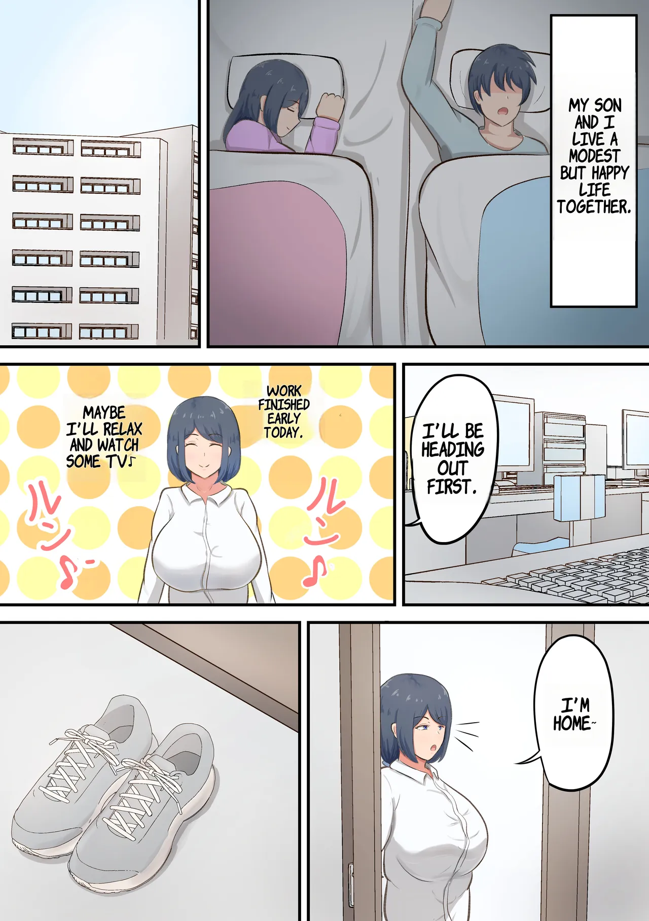 Rokujou Hitoma no Apart de Okaa-san to Icha Love Sex Seikatsu page 4 full