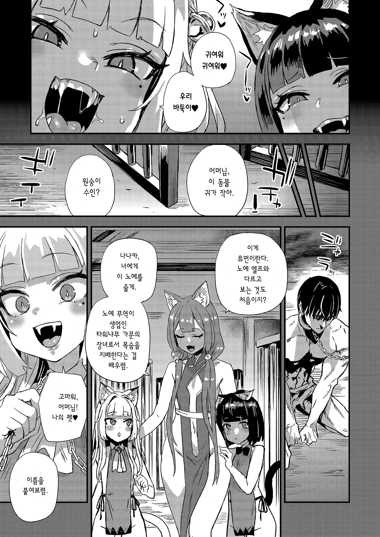 Nekozoku Musume wa Ningen o Kau. - CAT GIRLS KEEP A HUMAN | 묘족녀는 인간을 기른다. page 4 full