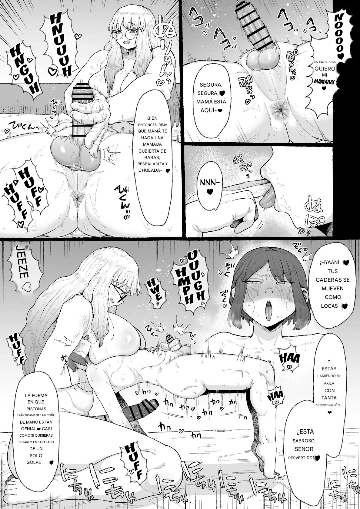 Ogya Babu Charisma Shachou no Mesu Ochi Futanari Homo Chinpo Sandwich page 4 full