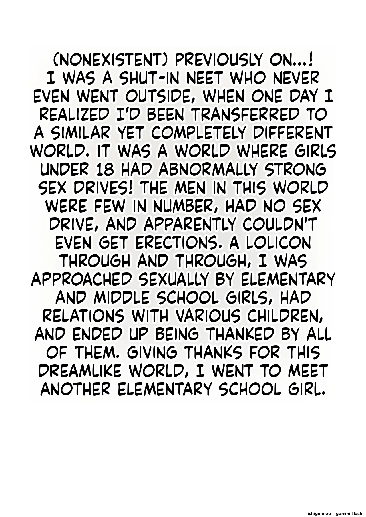 Onnanoko no Seiyoku ga Tsuyo Sugiru Teisou Kannen Gyakuten shita Sekai ni Mayoikonda Lolicon no Oji-san ga Onnanoko no Yume o Kanaete Ageru Hanashi page 3 full