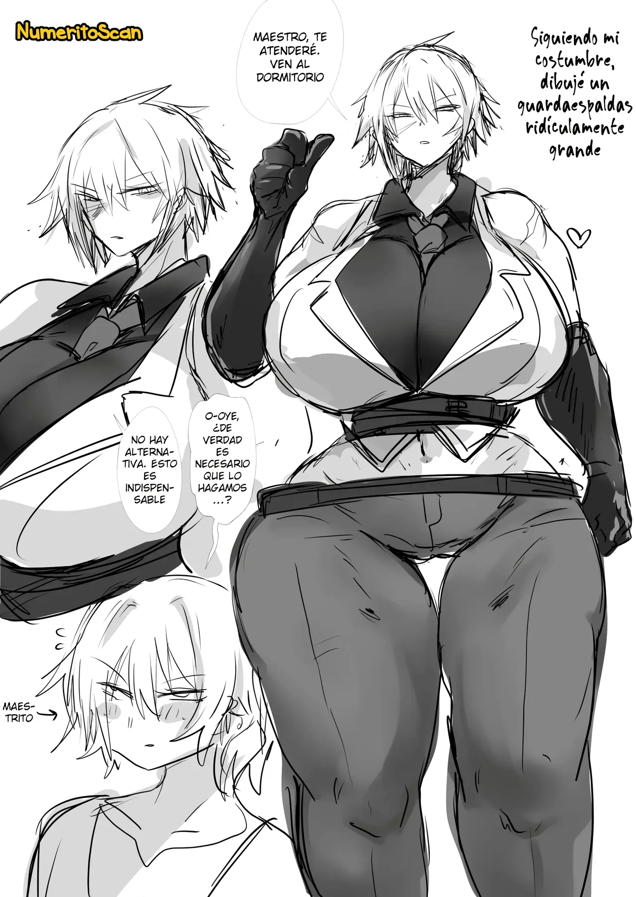 Dekadeka Gohoushi Bodyguard｜La Guardaespaldas de Cuerpo Enorme que se Dedica a Complacer a su Amo page 1 full