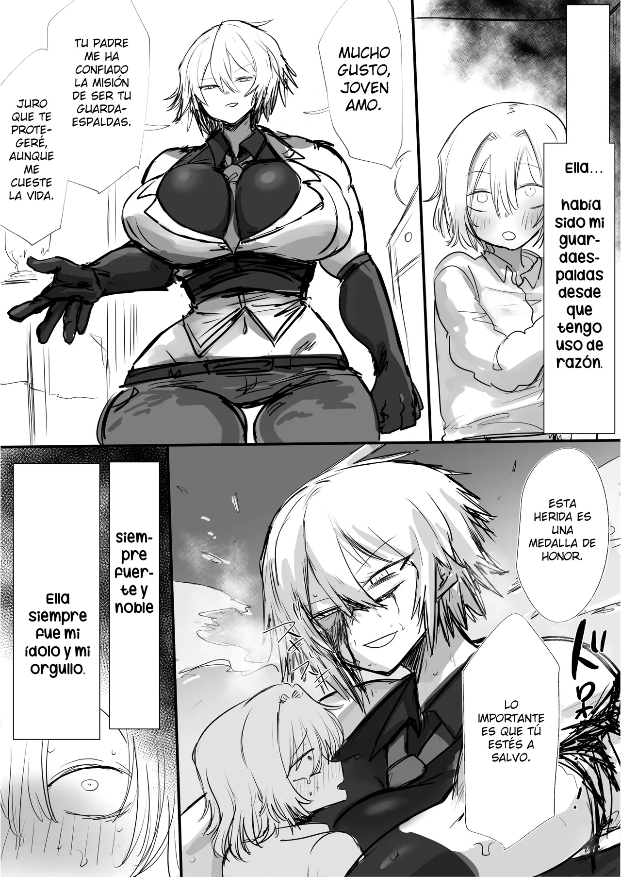 Dekadeka Gohoushi Bodyguard｜La Guardaespaldas de Cuerpo Enorme que se Dedica a Complacer a su Amo page 9 full