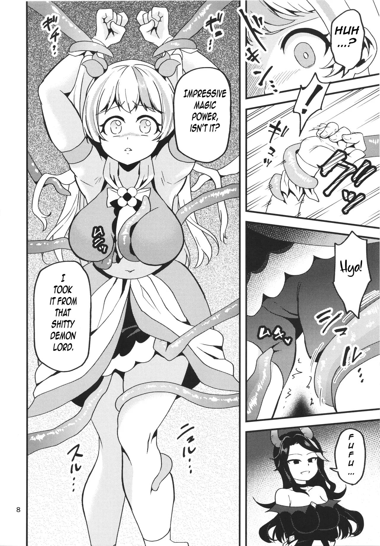 The Defeated Older Magical Girl Succumbs to Her Former Partner Witch's Tentacles page 7 full