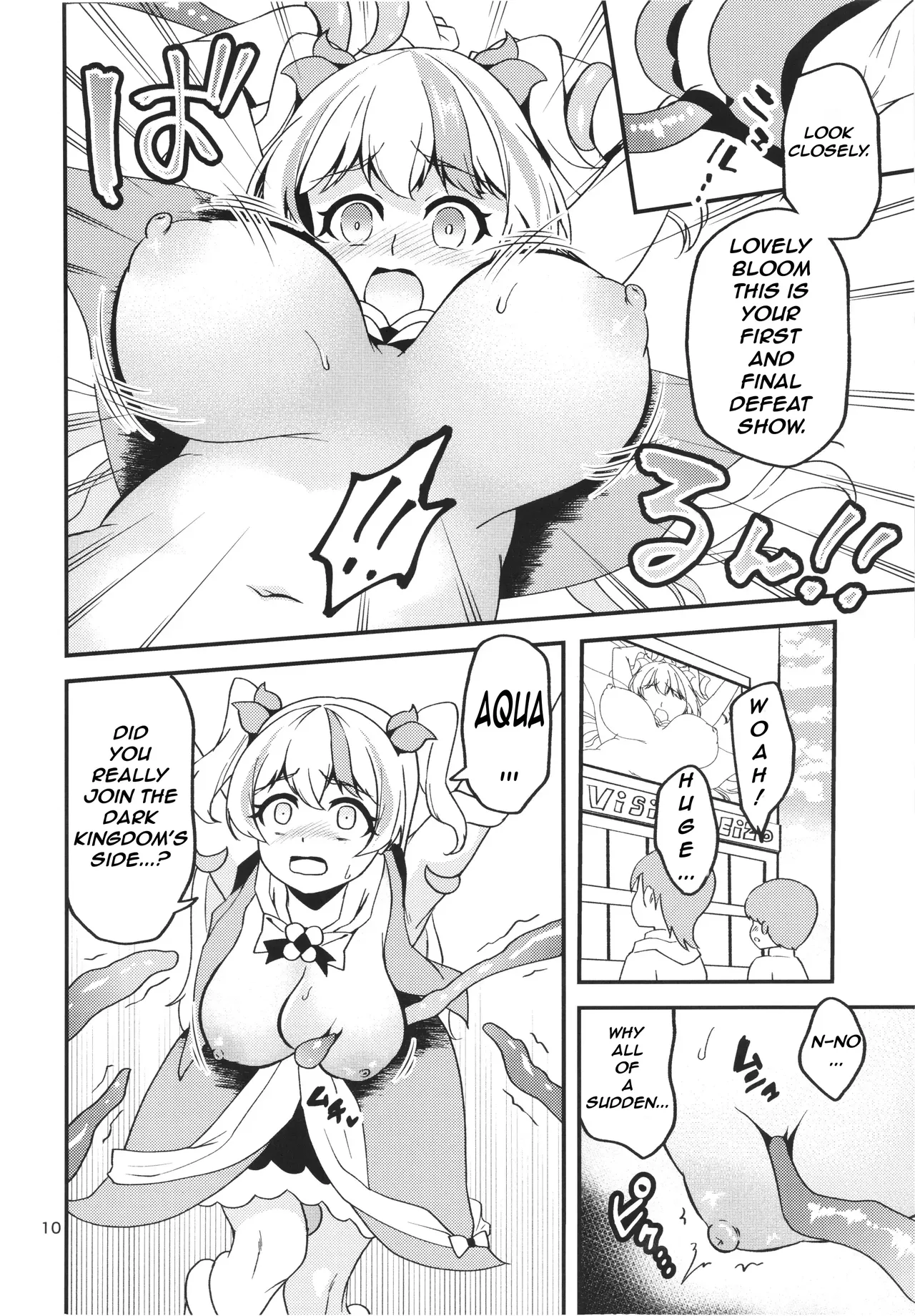 The Defeated Older Magical Girl Succumbs to Her Former Partner Witch's Tentacles page 9 full