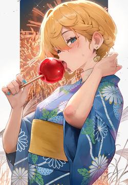 浴衣ブリジット微差分＋限定公開イラスト