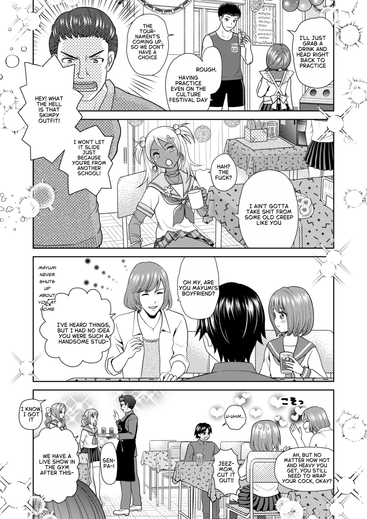A group of boys and girls switch places at the school festival!! page 4 full