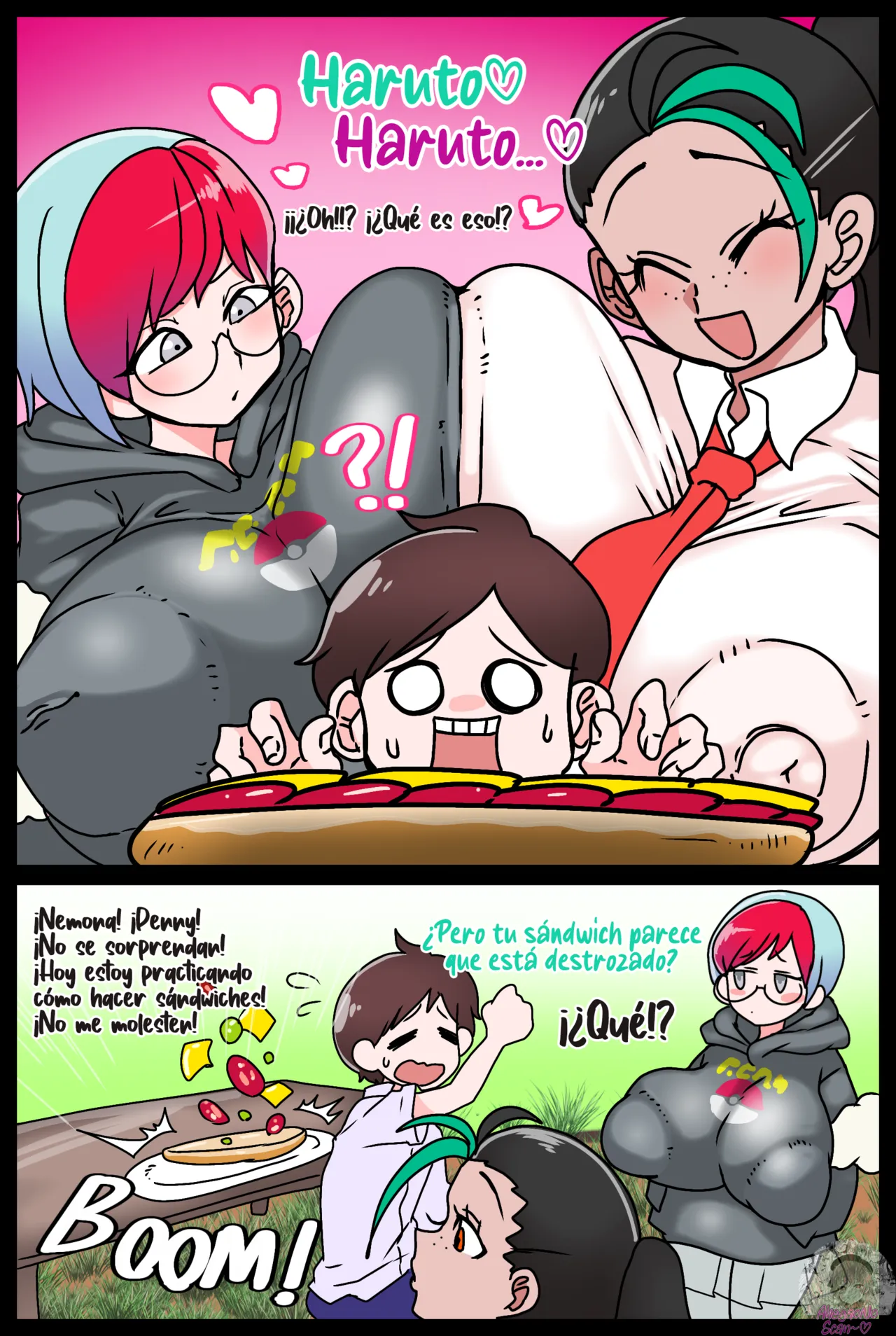 Penny y Nemona, sexo de sumisión total y adiestramiento con Haruto♡ page 1 full