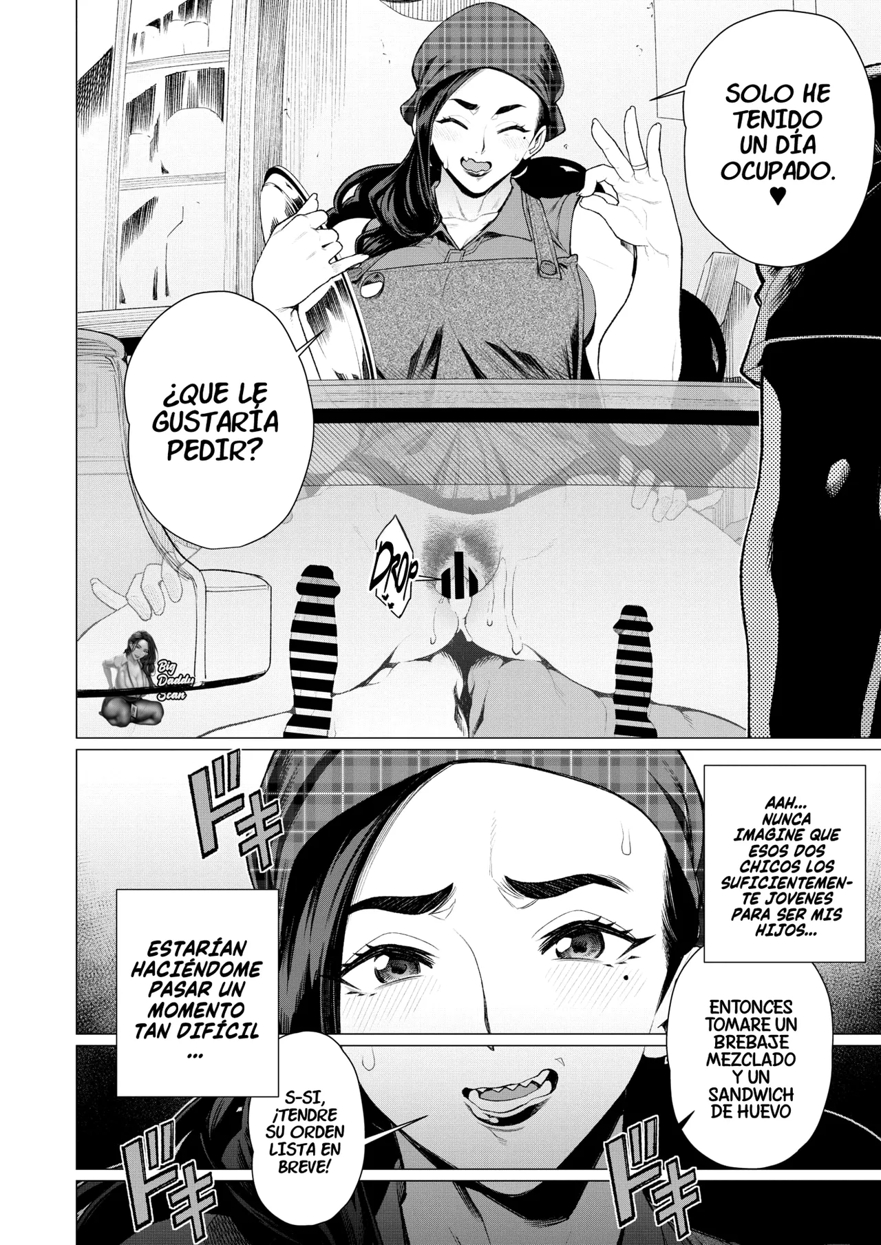 Hitozuma Kissa de juku niku Sando｜~Sandwich Especial de Carne Madura en el Cafe de una Milf Casada~ page 2 full