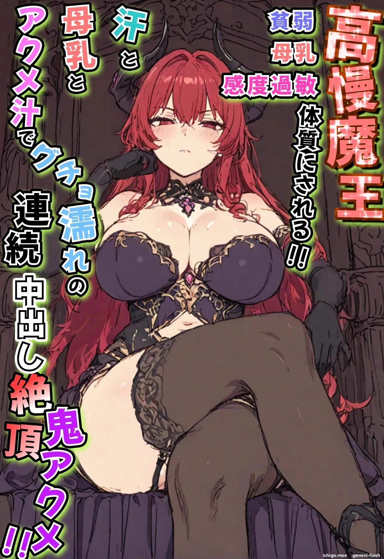 Kouman maou, hinjaku bonyuu kando kabin taishitsu ni sareru  MTL page 1 full