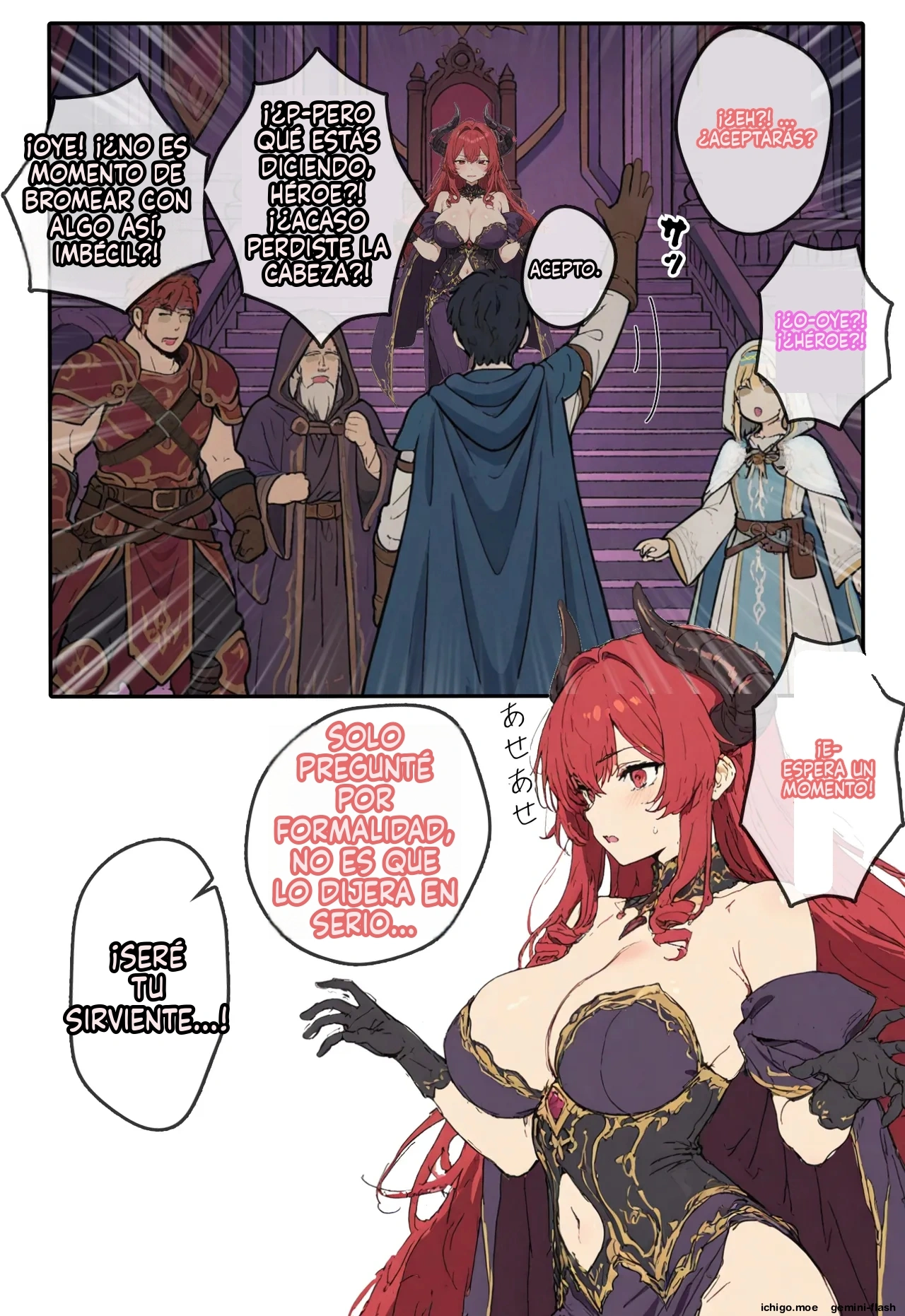 Kouman maou, hinjaku bonyuu kando kabin taishitsu ni sareru  MTL page 8 full