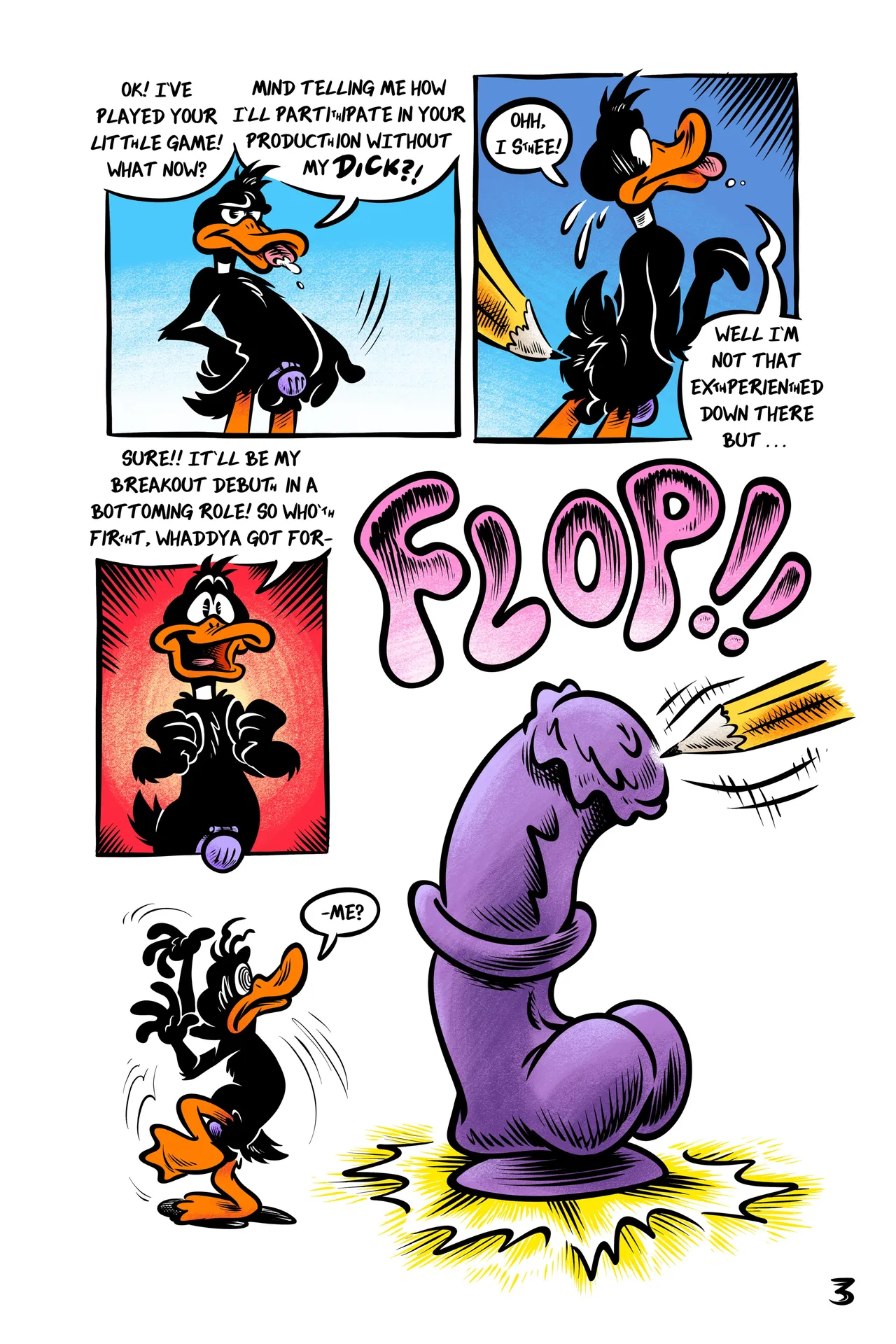 Daffy in ‘LOCKED-UP DUCK’ page 3 full