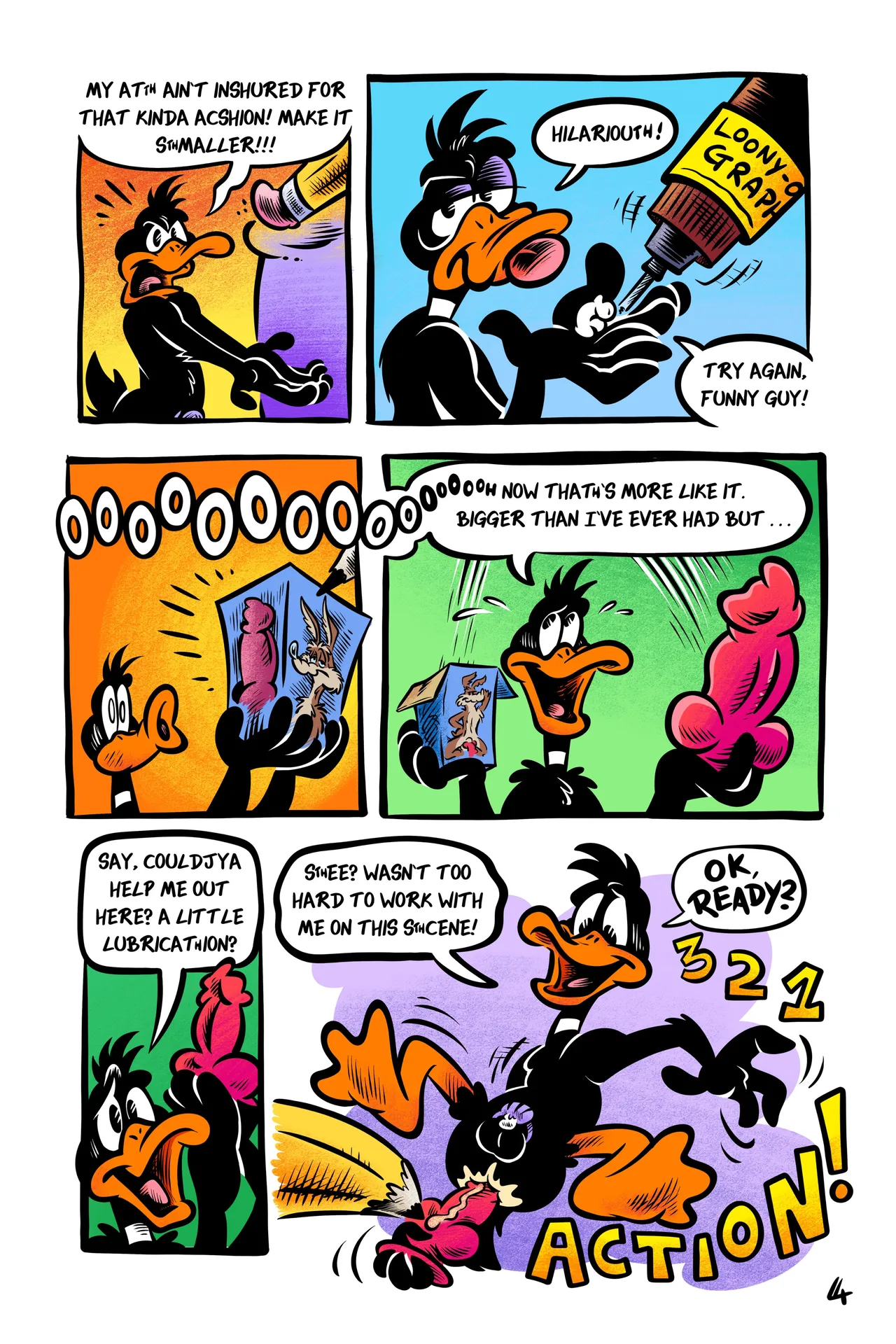 Daffy in ‘LOCKED-UP DUCK’ page 4 full