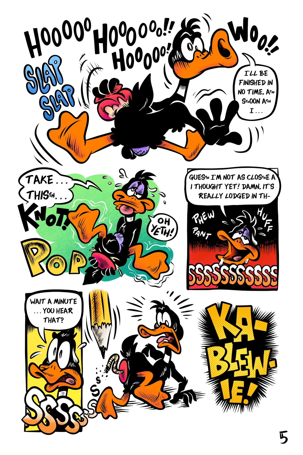 Daffy in ‘LOCKED-UP DUCK’ page 5 full