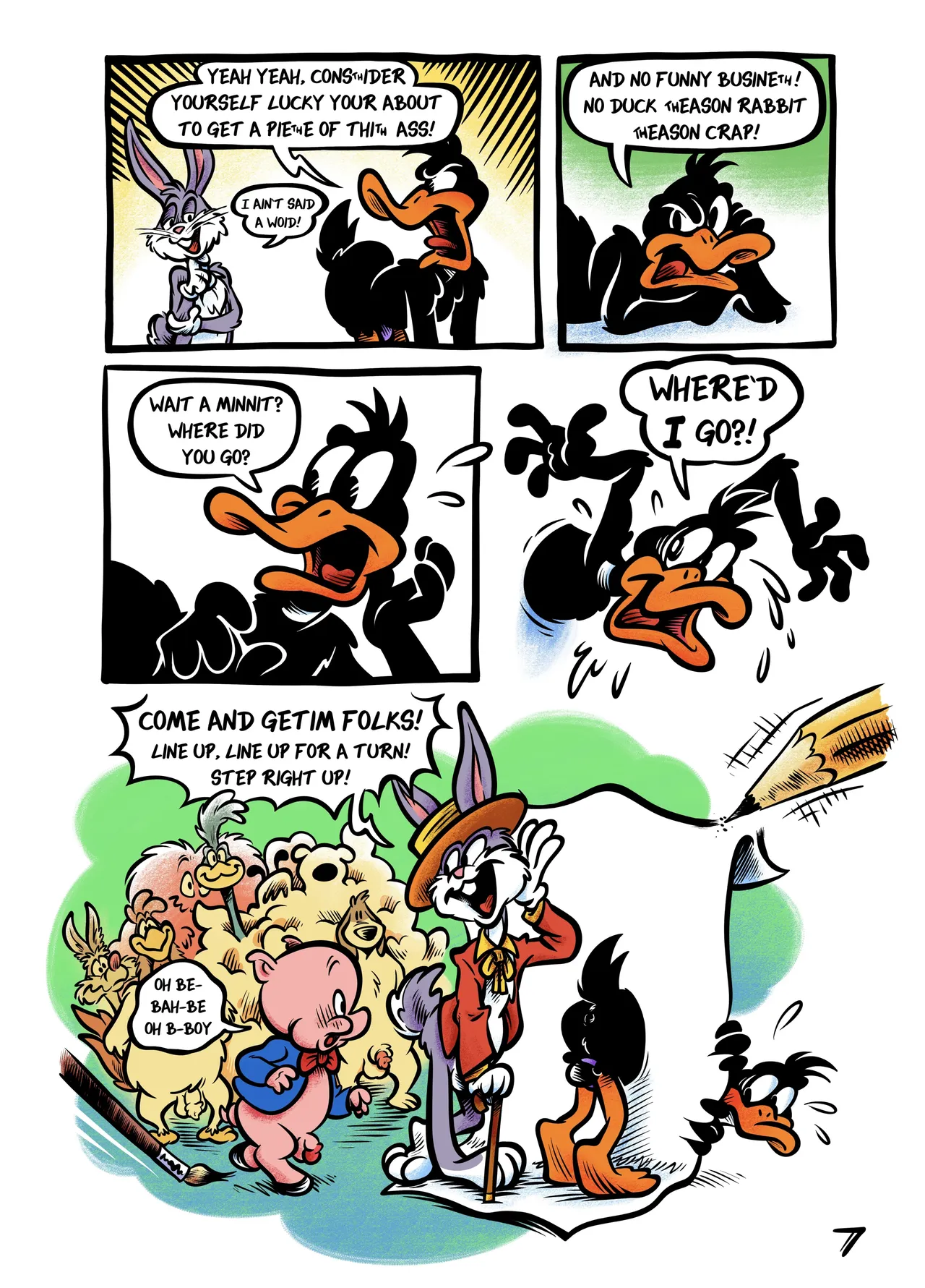 Daffy in ‘LOCKED-UP DUCK’ page 7 full