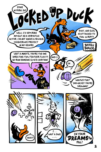 Daffy in ‘LOCKED-UP DUCK’ cover