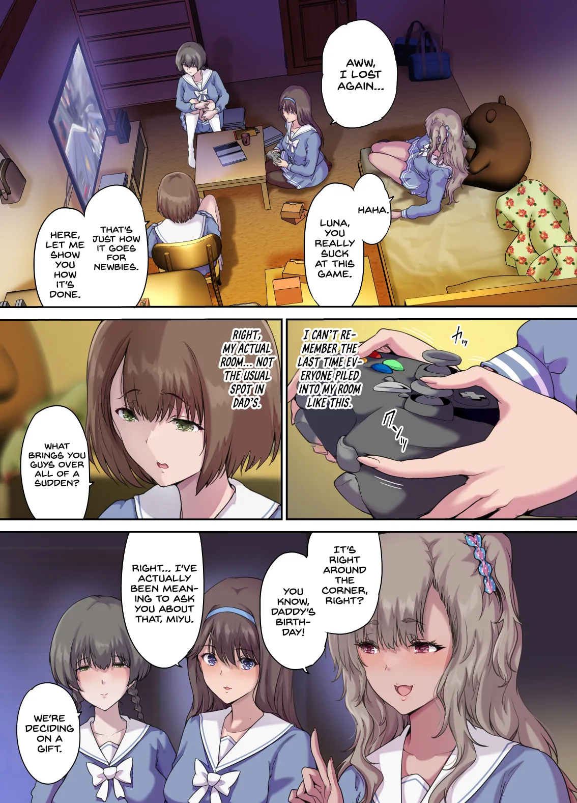 Papa no Shinshitsu wa Musume Tomodachi no Tamariba 4 page 2 full