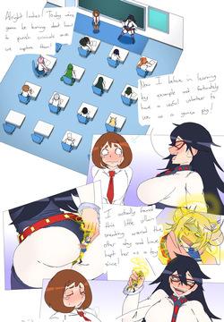 MHA Girls Farting on a Tiny Toga