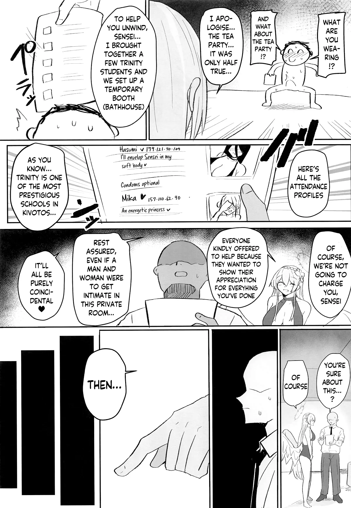 Trinity Shanikusai "Chou" Koukyuu Soapland ~Sensei Dake no Royal Gohoushi~ | Trinity Carnival "Super" High-End Soapland ~A Royal Service Just For Sensei~ page 4 full