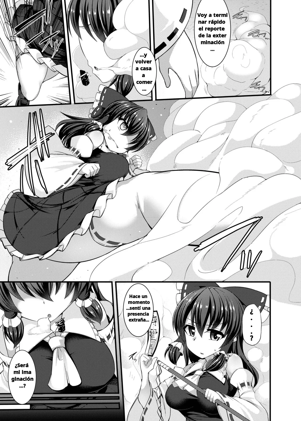 Sacerdotisa Derrotada -Capítulo de Hakurei Reimu-  Imomaru Kenpi spanish zero doujins page 7 full