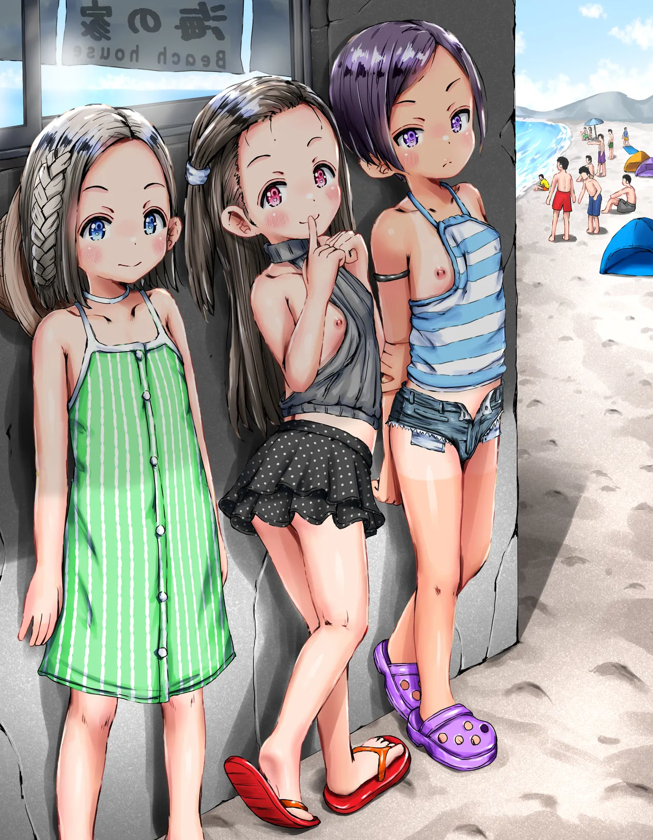お盆休みですからね♬田舎に帰って海行って服脱いで露出しましょう♡ page 2 full