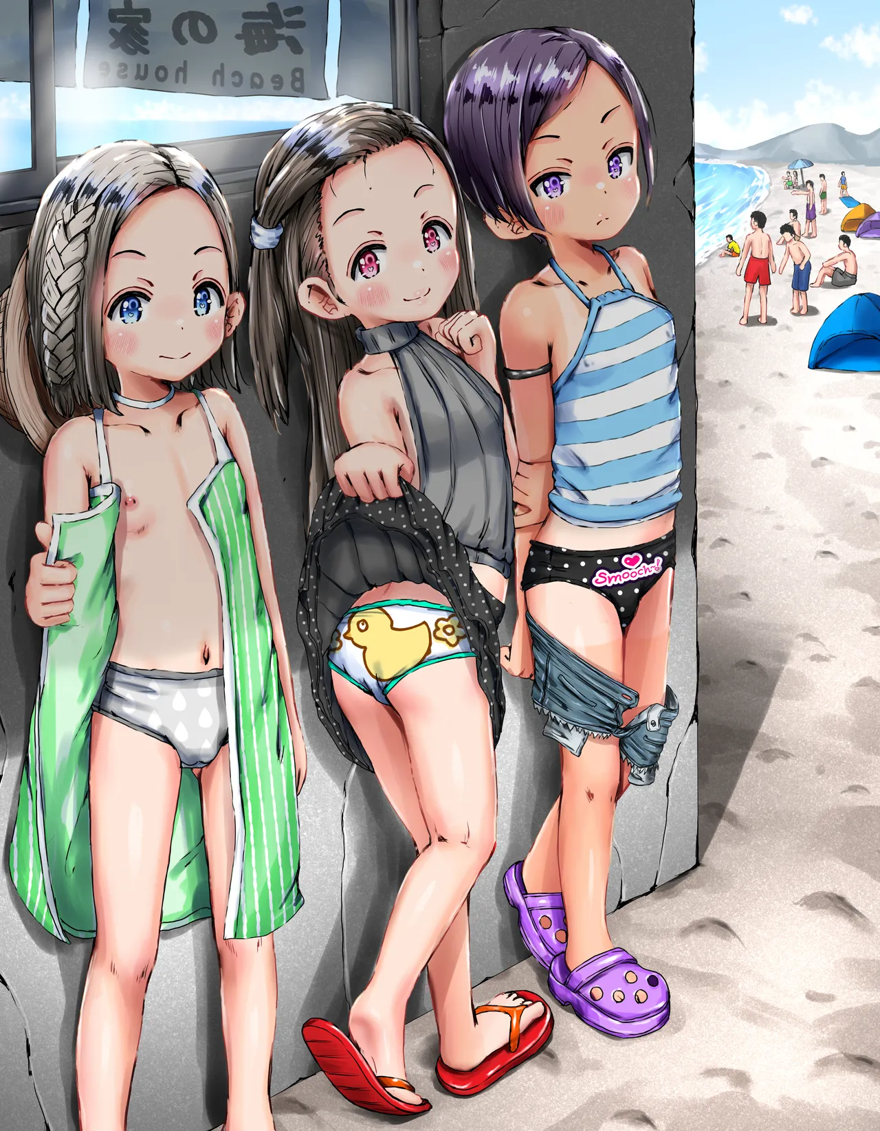 お盆休みですからね♬田舎に帰って海行って服脱いで露出しましょう♡ page 3 full