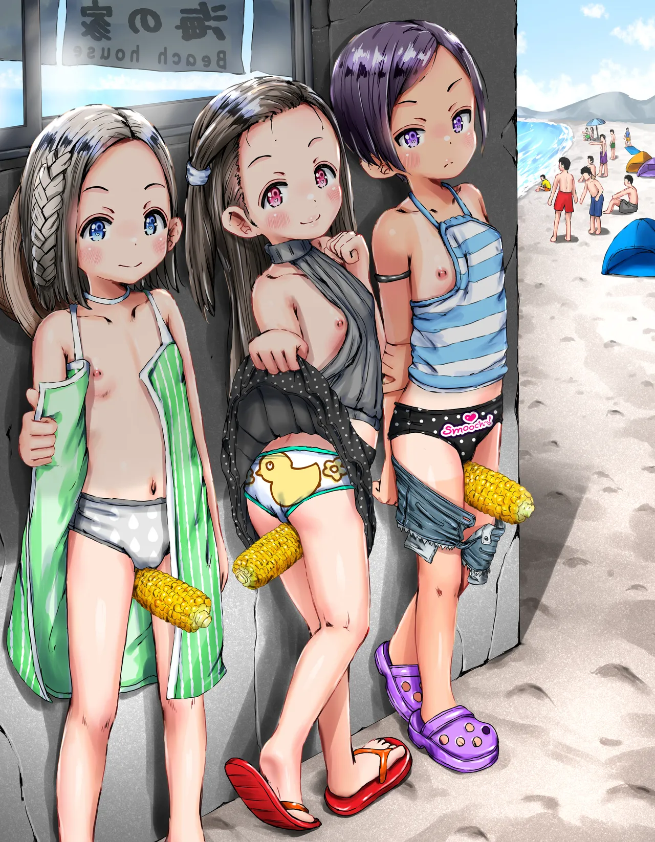 お盆休みですからね♬田舎に帰って海行って服脱いで露出しましょう♡ page 7 full
