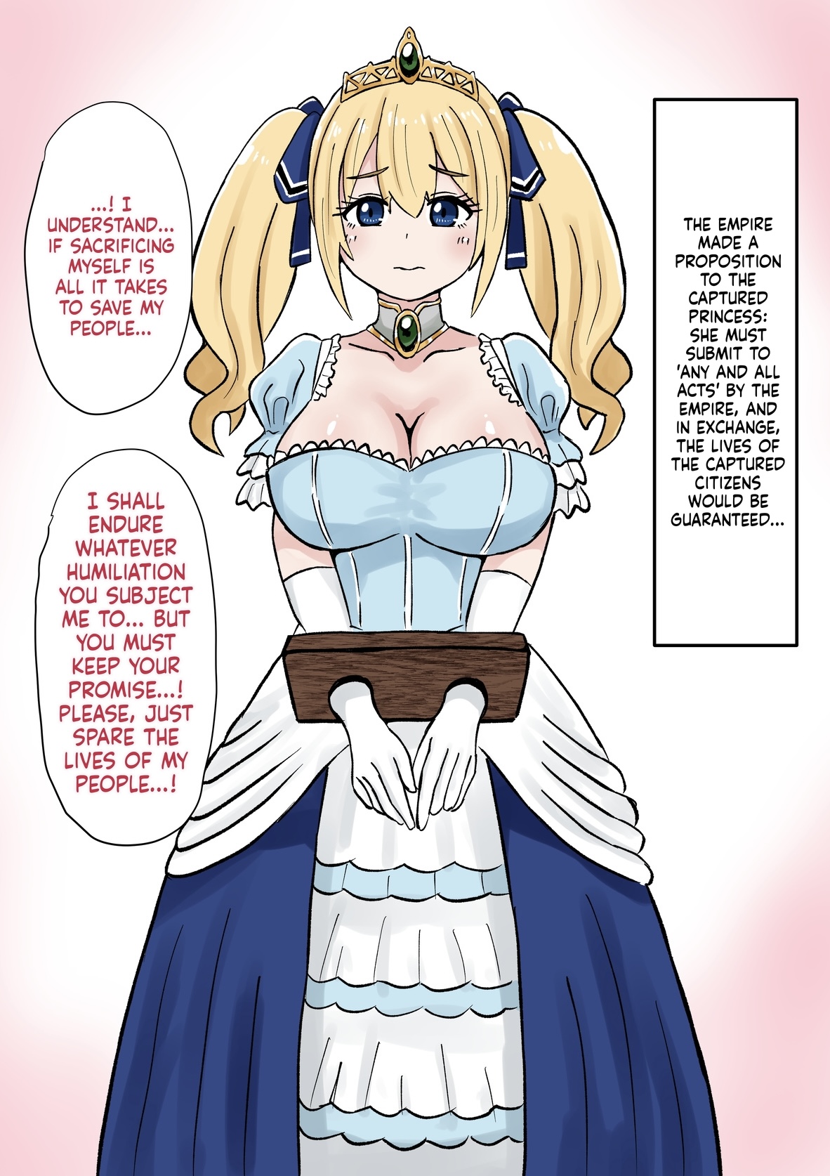 A princess of a defeated nation, stripped of her limbs, her human dignity, and everything else. page 4 full