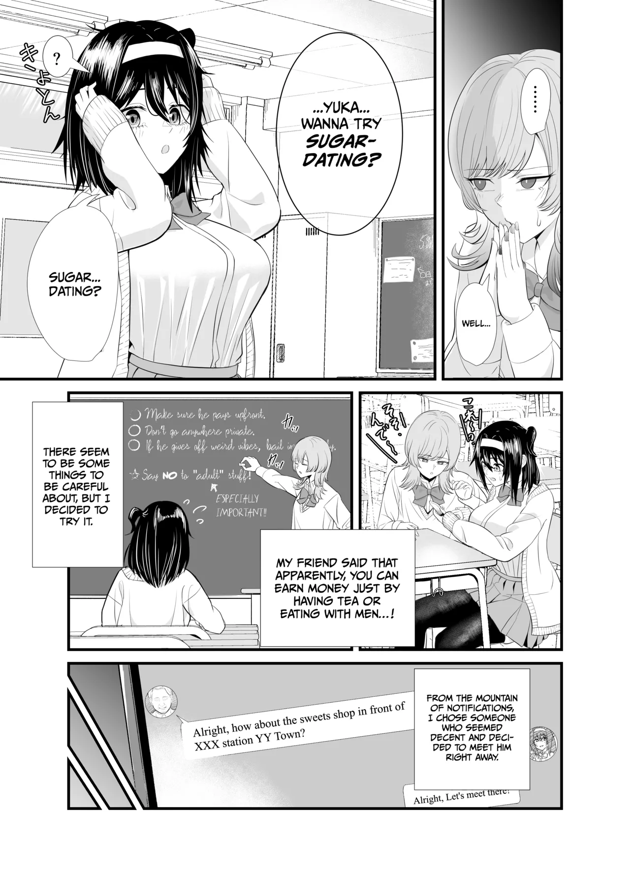 A story about a young girl who turns to SUGAR-DATING due to her family's financial hardship, only to be devoured by an Old Man and end up having an IMPREGNATION Climax page 6 full