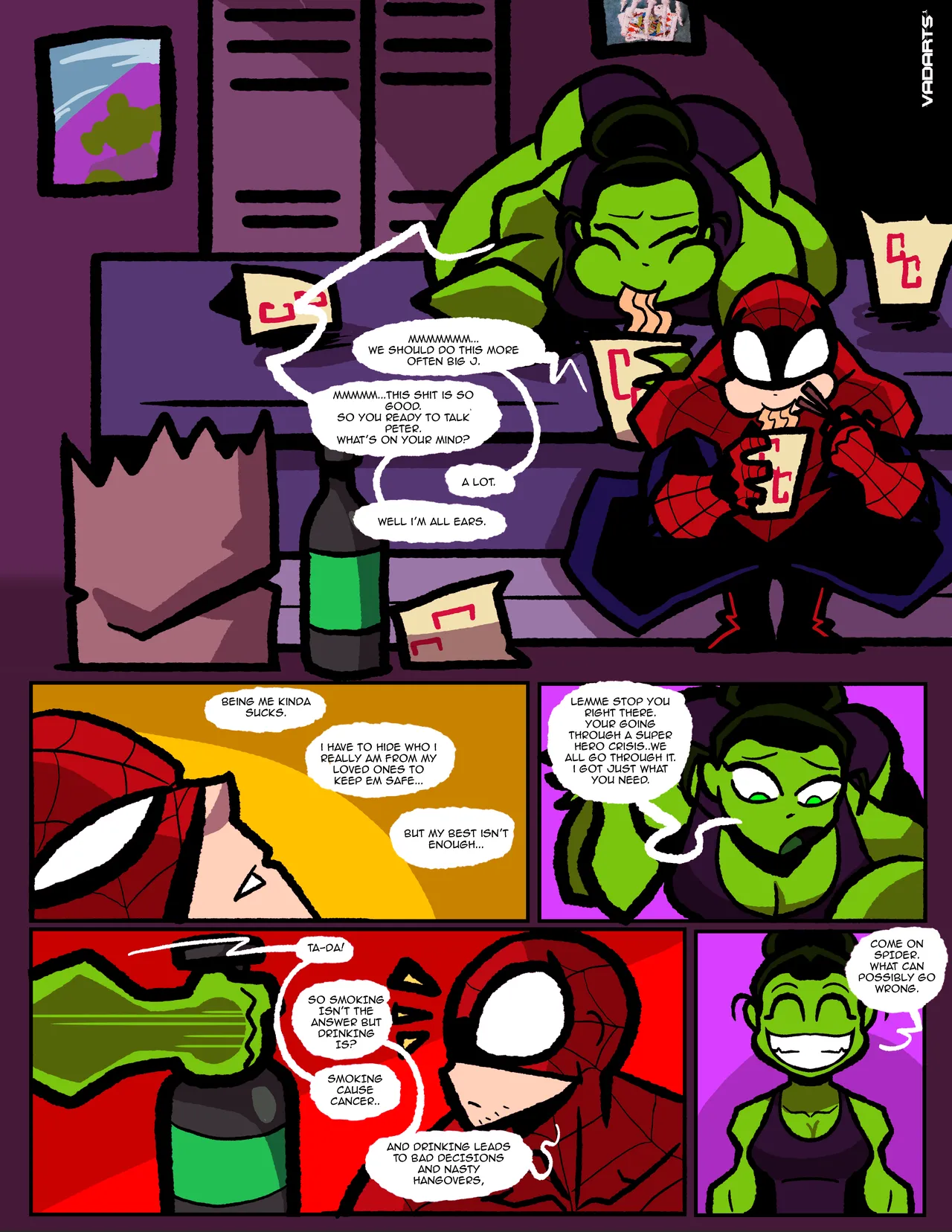 She-Hulk &amp; Spidey X-Mas page 3 full