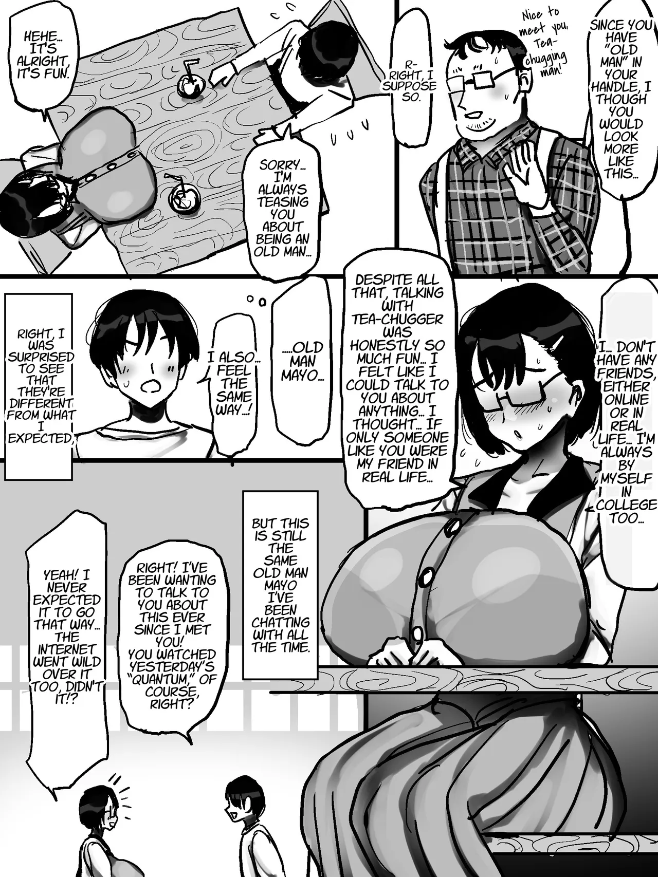 Net de Shiriatta Jimi Megane Bakunyuu to Otomodachi Koubi Shichau Hanashi | Friend Sex with the Huge-Breasted Plain Bespectacled Babe I Met Online page 5 full