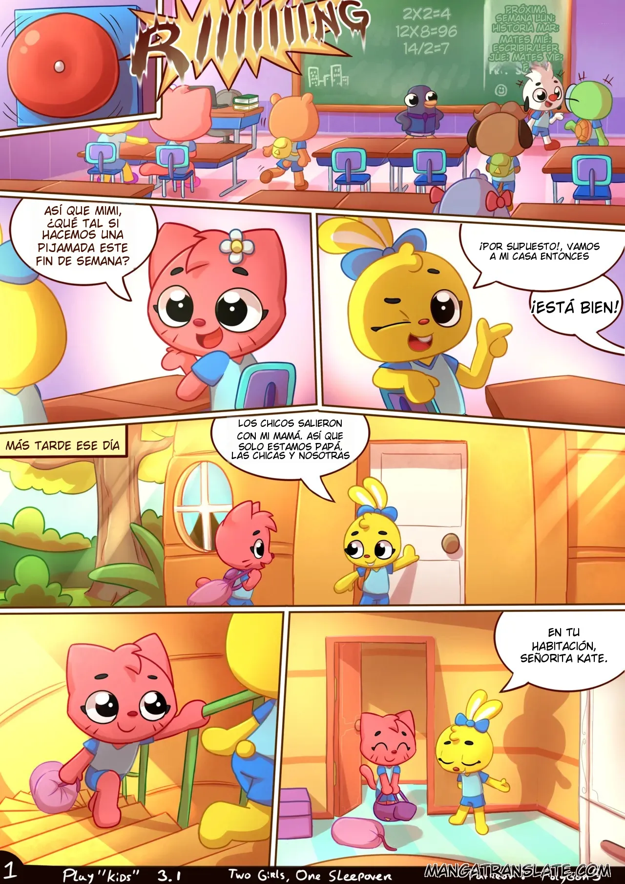 Playkids comic, Two girls One sleepover page 2 full