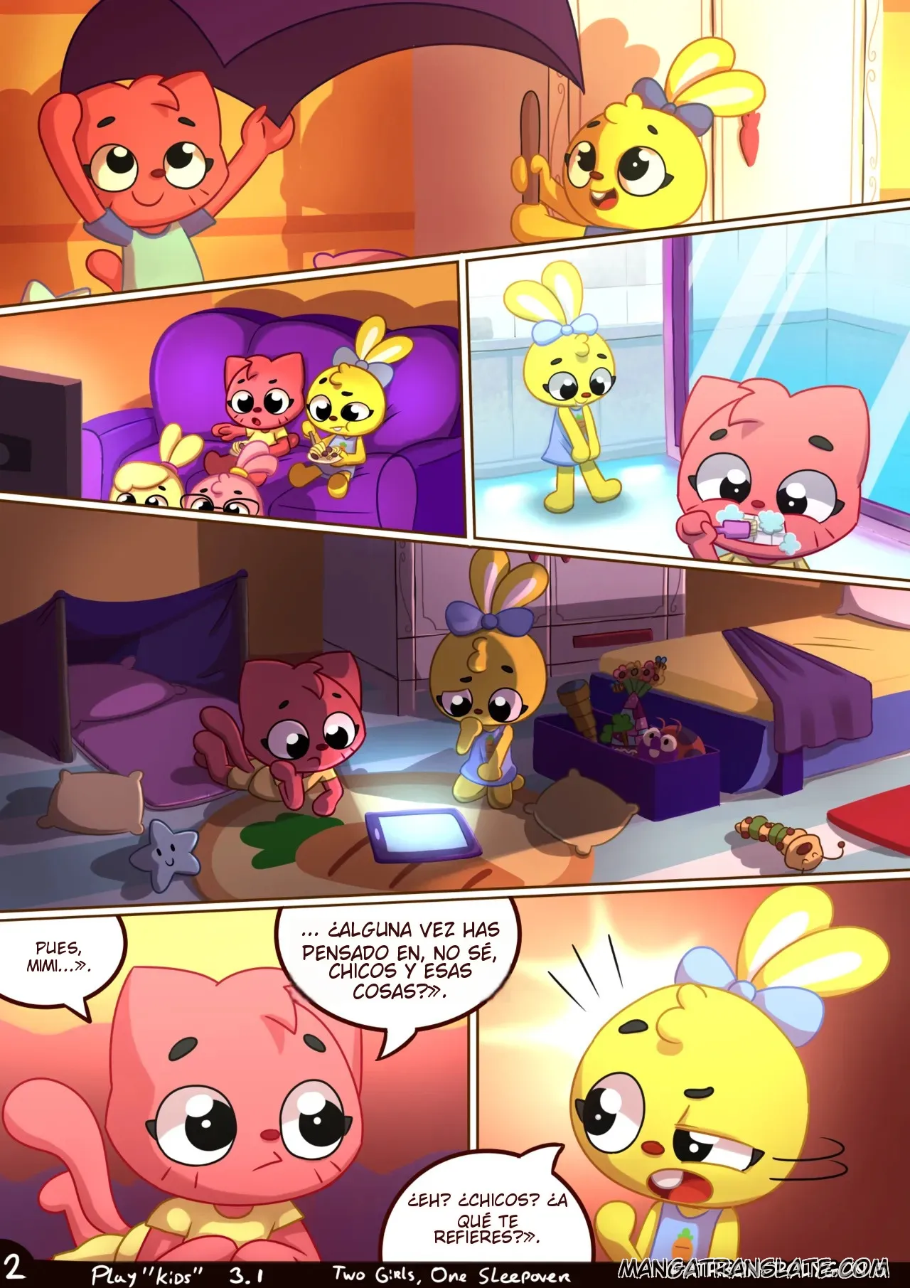 Playkids comic, Two girls One sleepover page 3 full