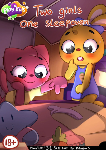 Playkids comic, Two girls One sleepover cover