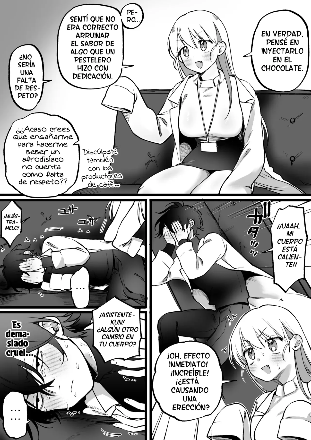 Asistente al que le dieron un afrodisiaco vs. Doctora - Biyaku o Morareta Joshu vs Hakase page 2 full
