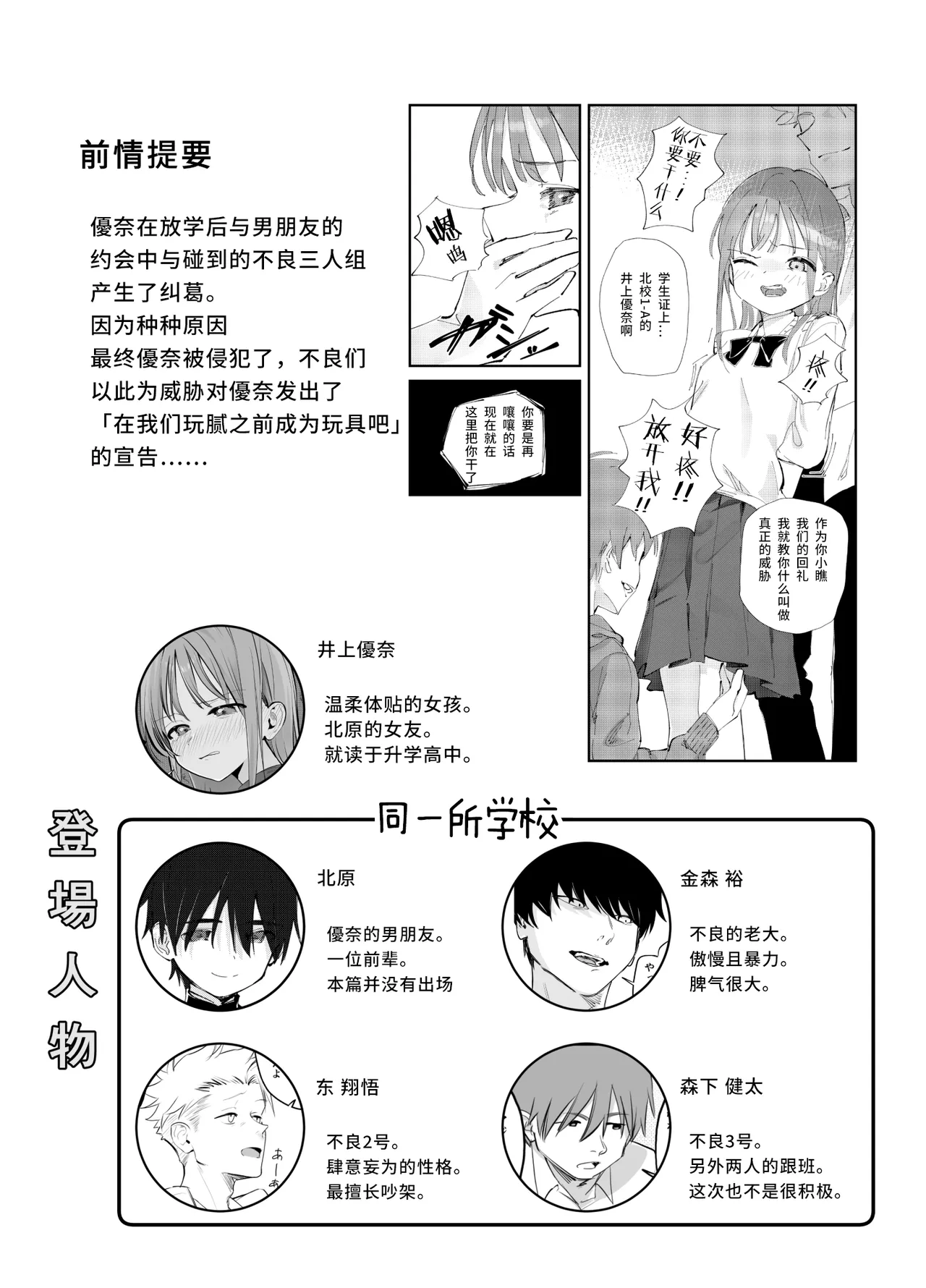 Yasashikute kenakina onnanoko ga rifujin ni furyou-tachi no omocha ni sareru hon（悠远的天穹个人汉化） page 3 full
