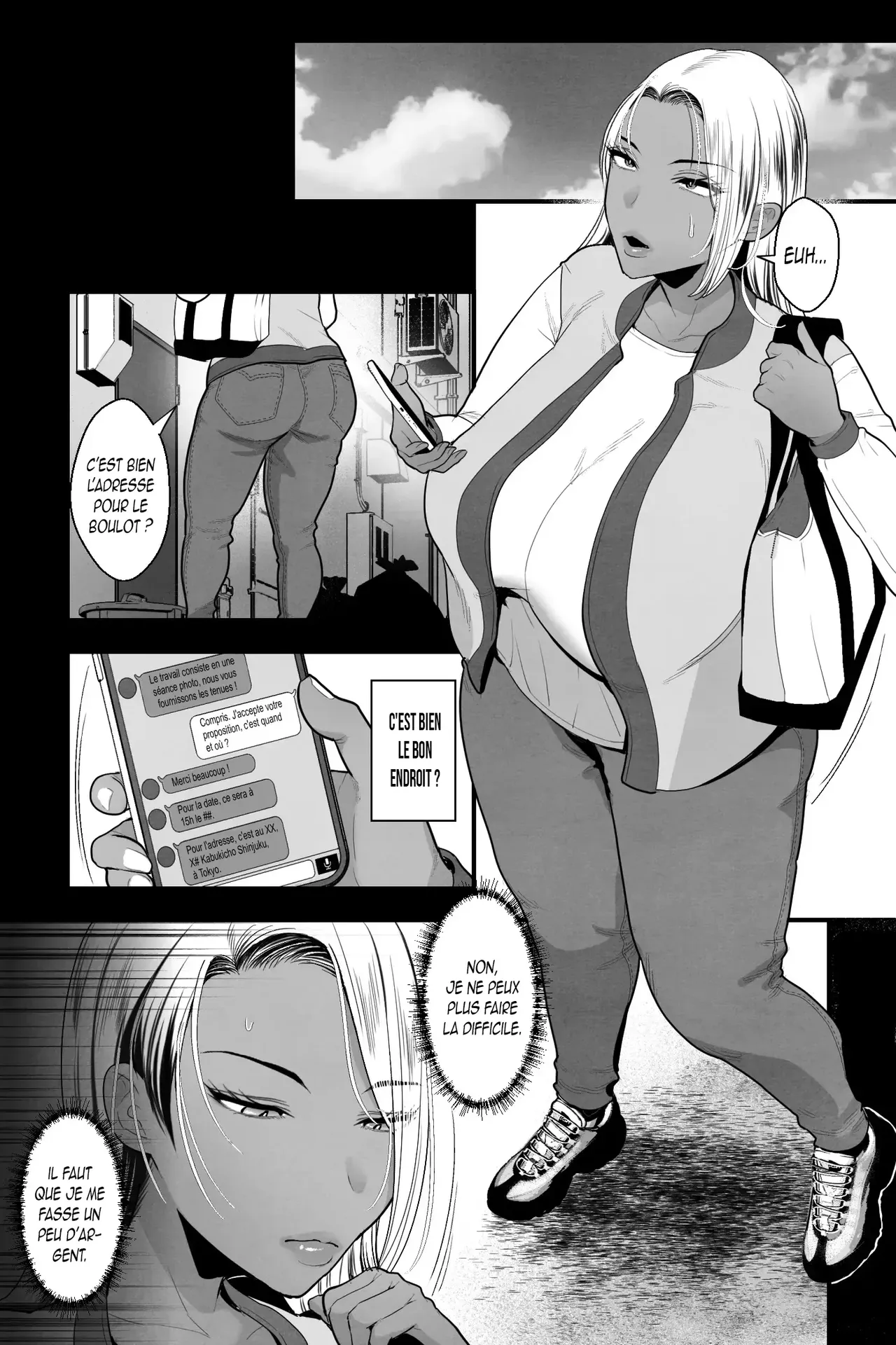 Kinpatsu Kuro Gal no Hahaoya ga, Yami Beit de Damasarete Musuko to AV Satsuei page 2 full